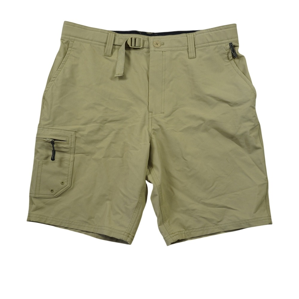 Realtree Fishing Mens Tan Cargo Shorts UPF 30 Flex Fabric Size M 32/34 Khaki NEW